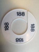 Maatring 9cm wit/zwart 188 - thumbnail