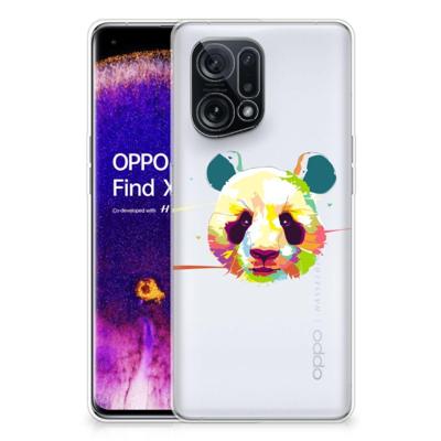 OPPO Find X5 Telefoonhoesje met Naam Panda Color OPPO Find X5 Telefoonhoesje met Naam Panda Color