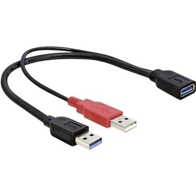Delock 83176 USB-kabel USB 3.2 Gen1 (USB 3.0 / USB 3.1 Gen1) USB-A stekker, USB-A bus 0.30 m Zwart Vergulde steekcontacten, UL gecertificeerd Delock 83176 USB-kabel USB 3.2 Gen1 (USB 3.0 / USB 3.1 Gen1) USB-A stekker, USB-A bus 0.30 m Zwart Vergulde steekcontacten, UL gecertificeerd