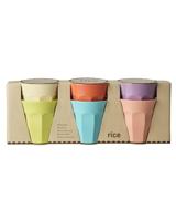 Set van 6 melamine bekers GLORY DAYS 250 ml RICE meerkleurig - thumbnail