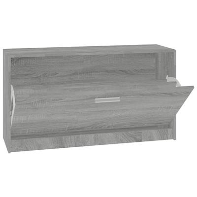 VidaXL Schoenenbank 80x24x45 cm bewerkt hout grijs sonoma eikenkleur VidaXL Schoenenbank 80x24x45 cm bewerkt hout grijs sonoma eikenkleur