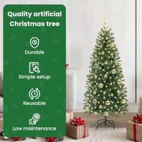 VidaXL Kunstkerstboom met 150 led met standaard groen 120 cm pe en pvc - thumbnail