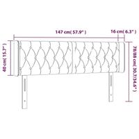 Hoofdbord LED 147x16x78/88 cm fluweel donkergrijs - thumbnail