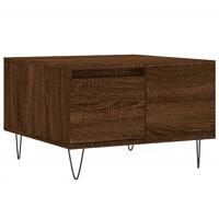 Salontafel 55x55x36,5 cm bewerkt hout bruin eikenkleur - thumbnail