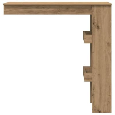 Bartafel wandgemonteerd 102x45x103,5 cm bewerkt hout artisanaal