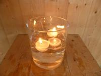 Drijfkaarsen 3 stuks Cadeau set wit in hoge cilder vaas I Warentuin Mix - Warentuin mix - thumbnail