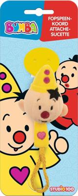 Studio 100 fopspeenketting Bumba junior textiel geel/crème