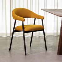 LABEL51 Eetkamerstoel 'Amaze' Breathe stof, kleur Oker - thumbnail