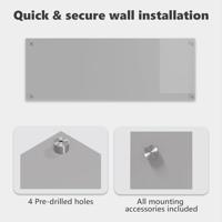 VidaXL Keuken spatscherm lichtgrijs 110 x 40 cm gehard glas - thumbnail