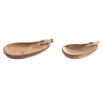 Tafeldecoratie Home ESPRIT Bruin Acacia 28 X 14 X 2,5 CM (2 Stuks) - thumbnail