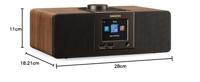 Sangean WFR-32 Internetradio Internet Bluetooth, AUX, USB, Internetradio Incl. afstandsbediening Zwart, Hout - thumbnail