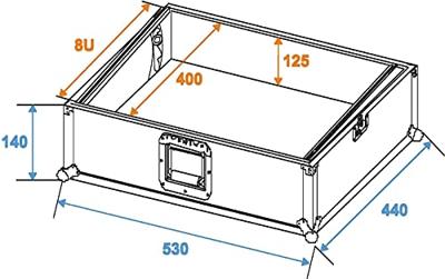 Omnitronic MCV-19,variabel,sw 8HE Mengpaneel flightcase (l x b x h) 440 x 530 x 260 mm - thumbnail