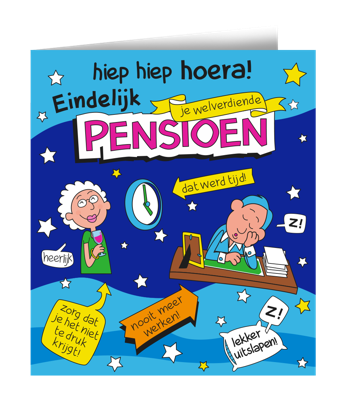 Wenskaart Pensioen Cartoon