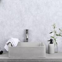 Waskom Differnz Marba Vierkant 40x40x12 cm Beton Licht Differnz - thumbnail