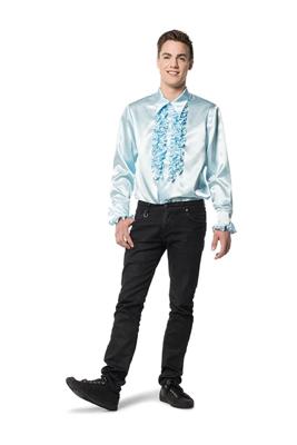 Ruche blouse baby blauw