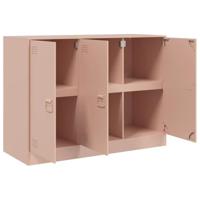 Dressoir 99x39x73 cm staal roze - thumbnail