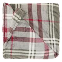 Unique Living plaid victor 200x150cm grijs/rood - thumbnail