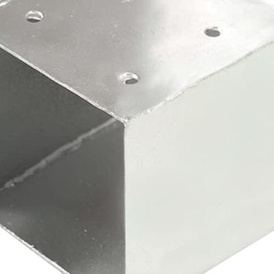 VidaXL Paalverbindingen 4 st t-vorm 101x101 mm gegalvaniseerd metaal