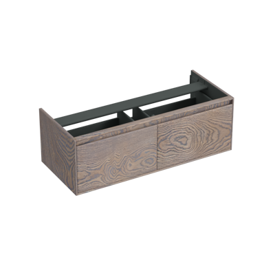 Onderkast Forzalaqua Reno 120x51x40 Cm 2 Lades Softclose Eiken Silver Grey