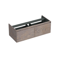 Onderkast Forzalaqua Reno 120x51x40 Cm 2 Lades Softclose Eiken Silver Grey - thumbnail