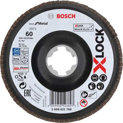 Bosch Accessories 2608621768 X-LOCK Lamellenschijf Diameter 125 mm 1 stuk(s)