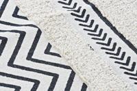 Tapijt DKD Home Decor Zwart Zig-zag Wit (120 x 180 x 0,7 cm) - thumbnail