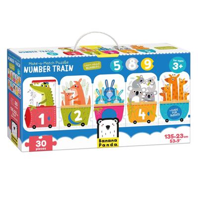 Banana Panda - maak de puzzel passend nummer trein - 30st. Banana Panda - maak de puzzel passend nummer trein - 30st.