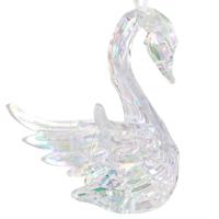 Kersthanger Zwaan iriserend 10cm - thumbnail
