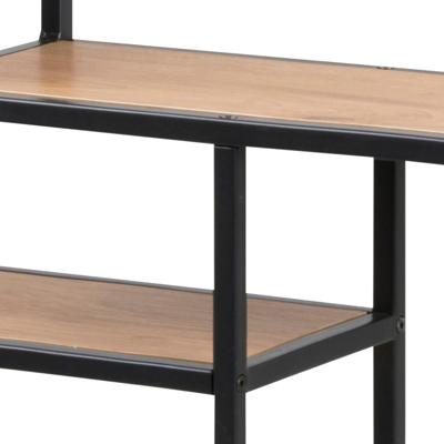 Bendt Hangend Wandrek 'Holger' Hout / metaal 4-laags asymmetrisch, 91 x 75 cm