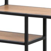 Bendt Hangend Wandrek 'Holger' Hout / metaal 4-laags asymmetrisch, 91 x 75 cm - thumbnail