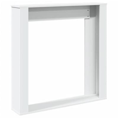 Haardombouw 100x20x100 cm bewerkt hout wit