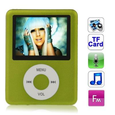 1.8 inch TFT scherm MP4 speler met TF kaartslot steun de Recorder de Radio van de FM E-boek en Calendar(Green)