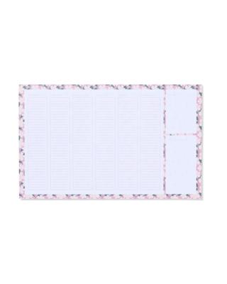 HEMA Bureau onderlegger papier bloemen (multi)