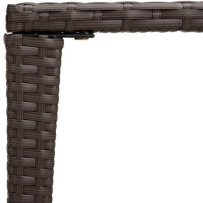 Tafeltjesset 3 st poly rattan bruin
