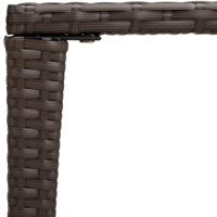 Tafeltjesset 3 st poly rattan bruin - thumbnail