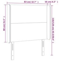 Hoofdbord LED 93x16x78/88 cm kunstleer cappuccinokleurig - thumbnail