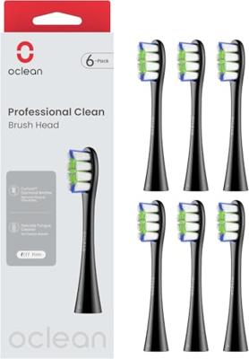 OCLEAN 6 opzetstukken voor elektrische tandenborstel (Zwart)