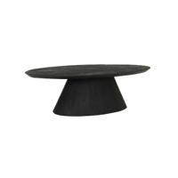 Tower Living Ovale Salontafel 'Premana' Mangohout, 135 x 75cm, kleur Zwart - thumbnail