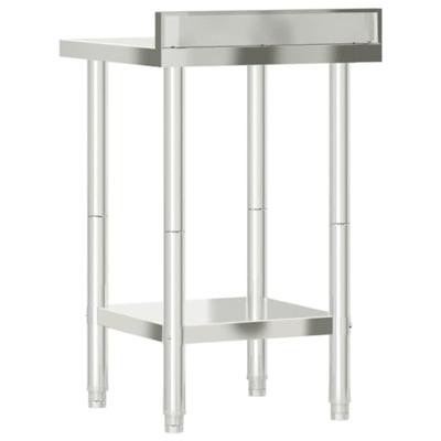 VidaXL Keukenwerktafel met spatscherm 55x55x93 cm roestvrij staal