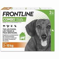 FRONTLINE 3 Antiparasitaire pipetten COMBO Hond - 2 tot 10 kg - Vlooien, teken, bijtende luizen - thumbnail