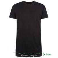 2-pak Extra Lange T-shirts heren - Ruben - Bamboe lange ondershirts voor mannen - Bamboe ondergoed heren Wit en zwart - thumbnail