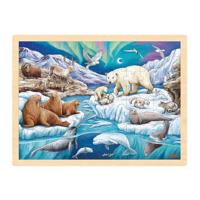 Goki houten legpuzzel poolnacht, 96st. - thumbnail