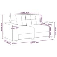 Loveseat bank 120 cm stof donkergrijs - thumbnail