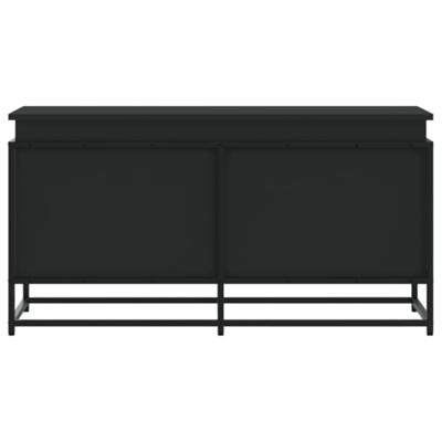 VidaXL Opbergbox met deksel 100x40x51,5 cm bewerkt hout zwart