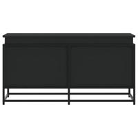 VidaXL Opbergbox met deksel 100x40x51,5 cm bewerkt hout zwart - thumbnail