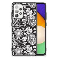 Samsung Galaxy A52 | A52s (5G/4G) Bloemen Hoesje Black Flowers - thumbnail