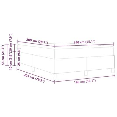 Bedframe met matras met matras Zwart 140 x 200 cm Kunstleer