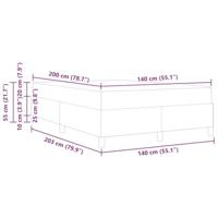 Boxspring bed met matras Donkerbruin en Wit 140 x 200 cm Stof - thumbnail