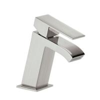 Wastafelmengkraan Tres Cuadro Exclusive 1-Hendel Schuin 14,3 cm met Licht Gebogen Uitloop Waterval RVS - thumbnail