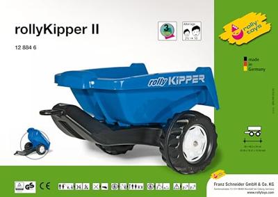 Rolly Toys Kipper II aanhanger blauw